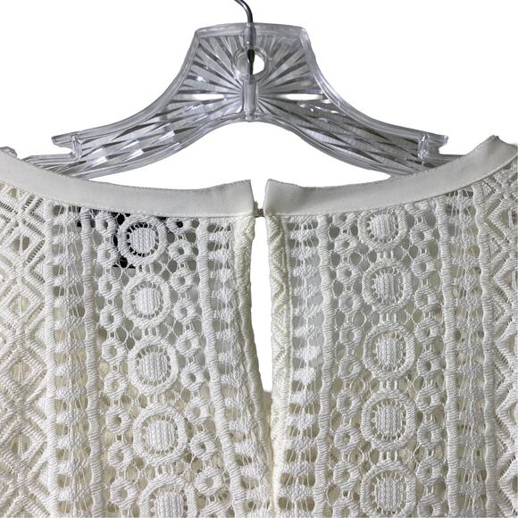 Express Long Sleeve Ruffle and Lace Top Sz L (2489) - Picture 5 of 6